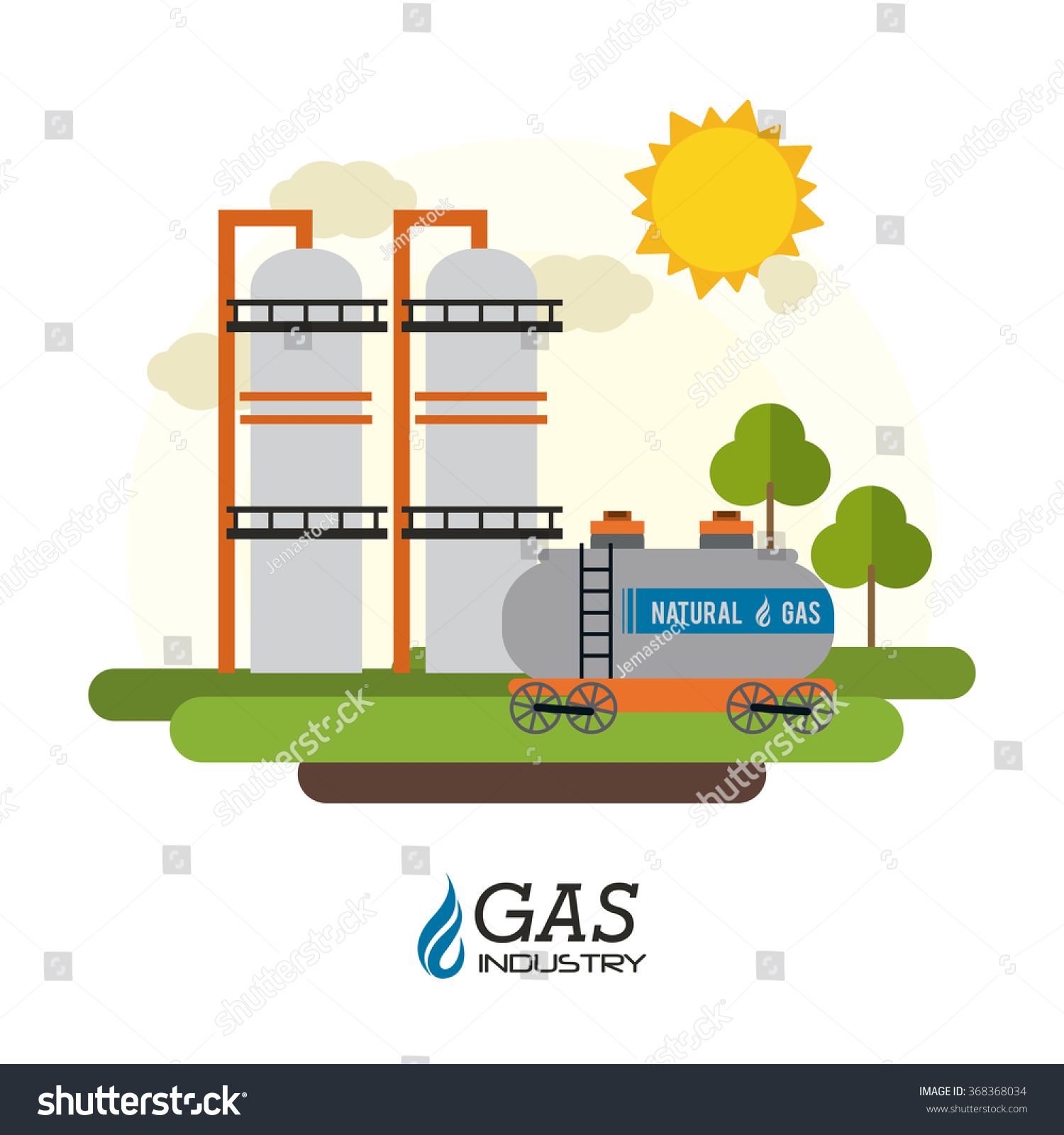 Natural gas design Royalty Free Stock Vector 368368034
