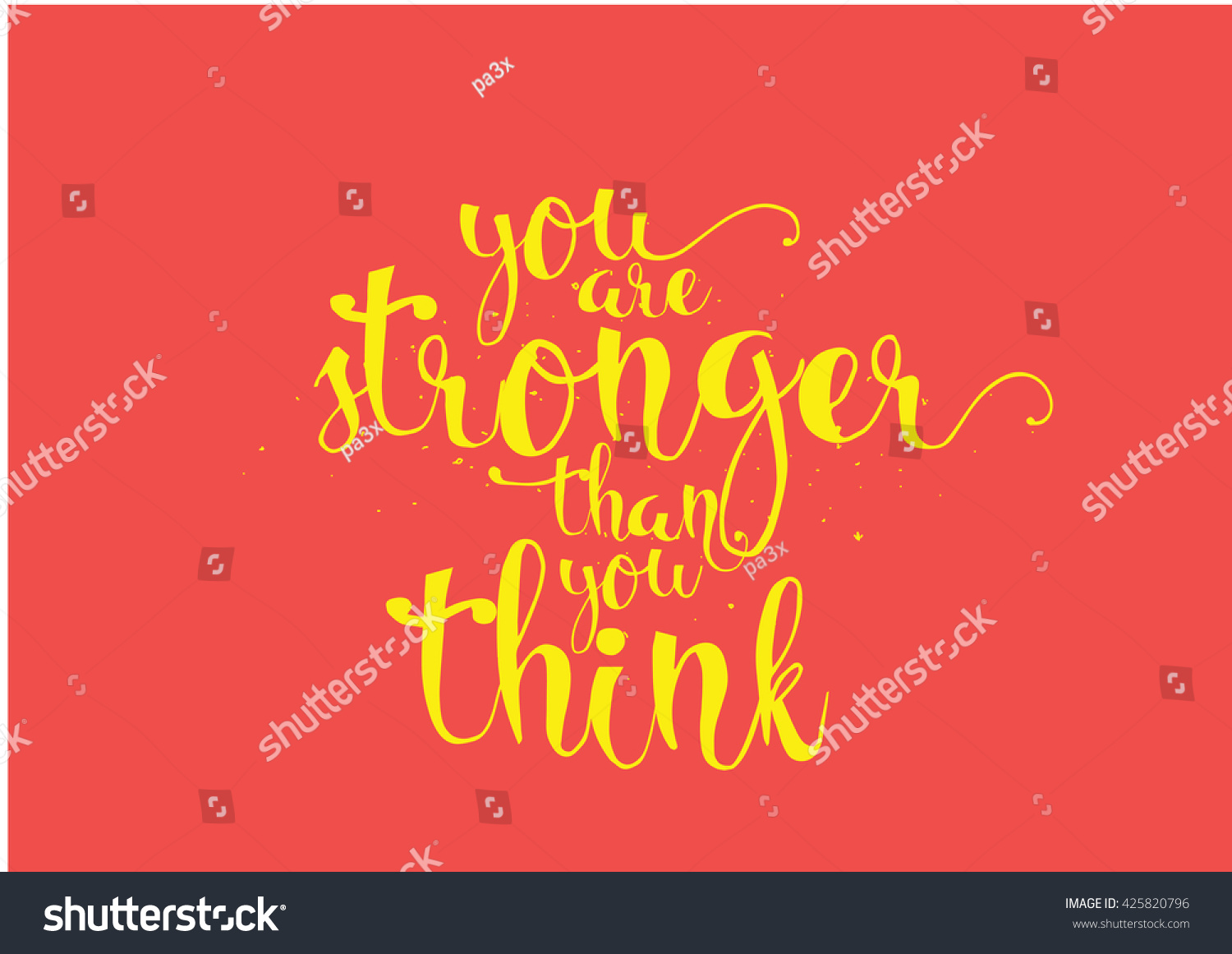 You are stronger than you think inspirational Royalty Free Stock