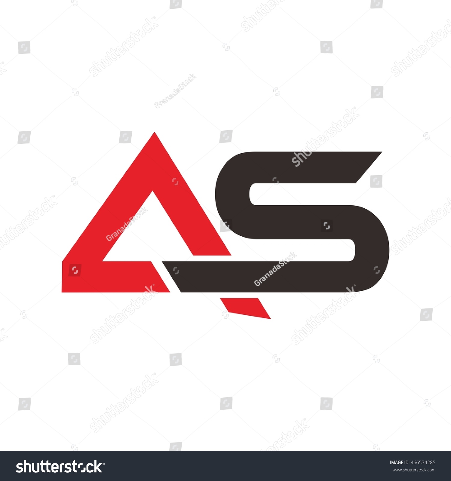 A S Logo Design Template Royalty Free Stock Vector 466574285