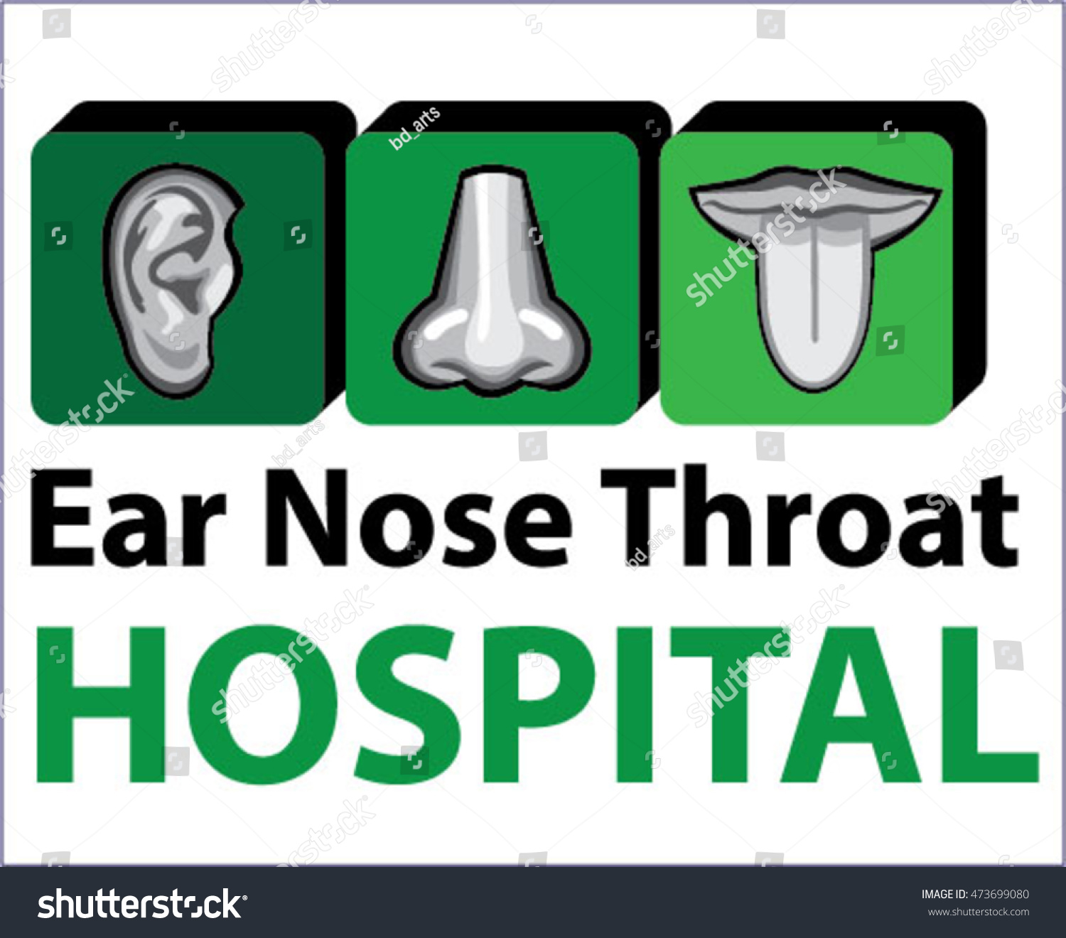 ear, nose and throat hospital Royalty Free Stock Vector 473699080