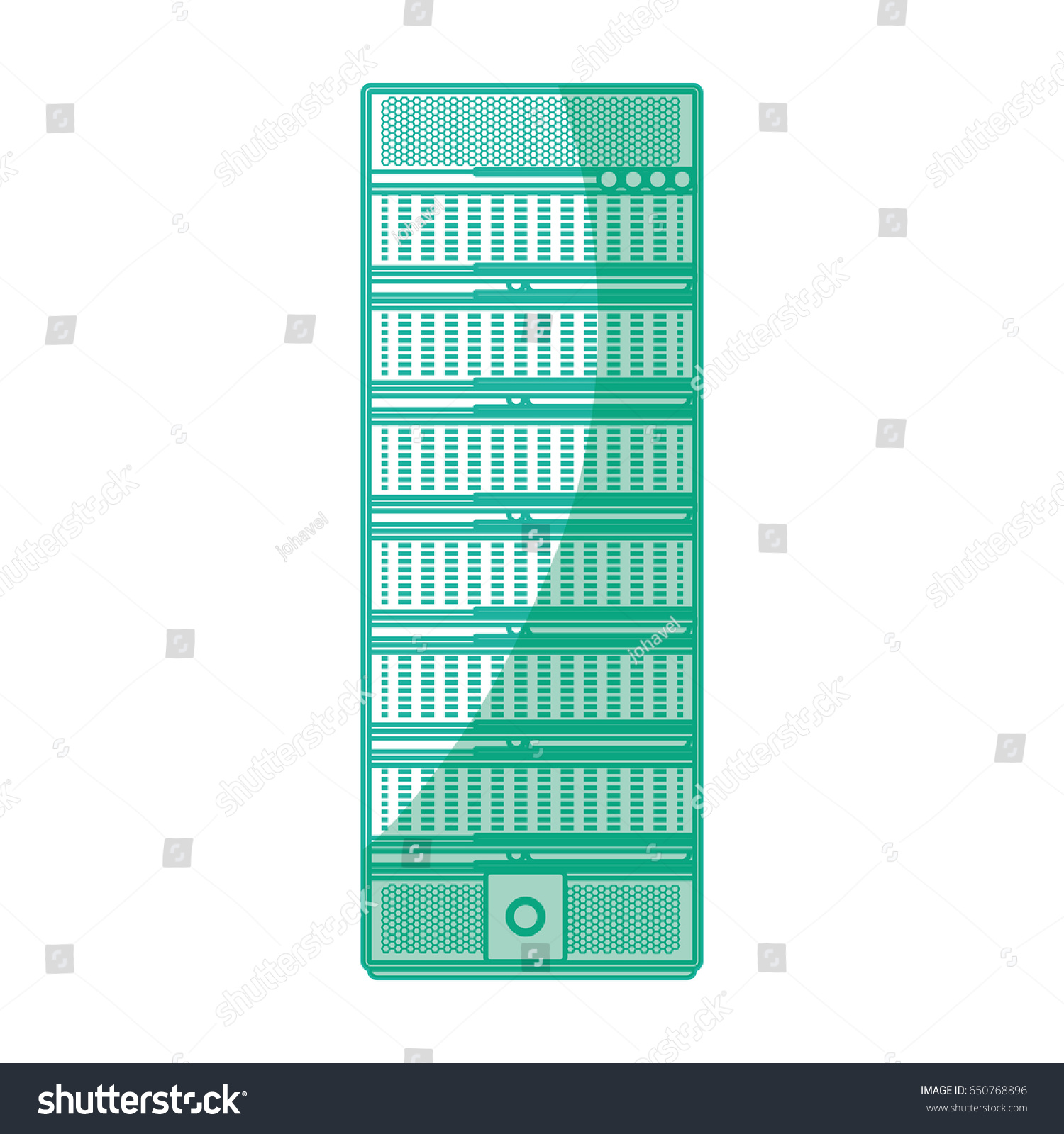 Storage database tower Royalty Free Stock Vector 650768896