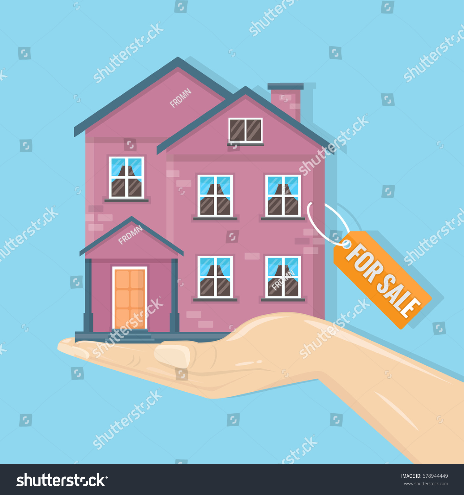 house for sale Royalty Free Stock Vector 678944449