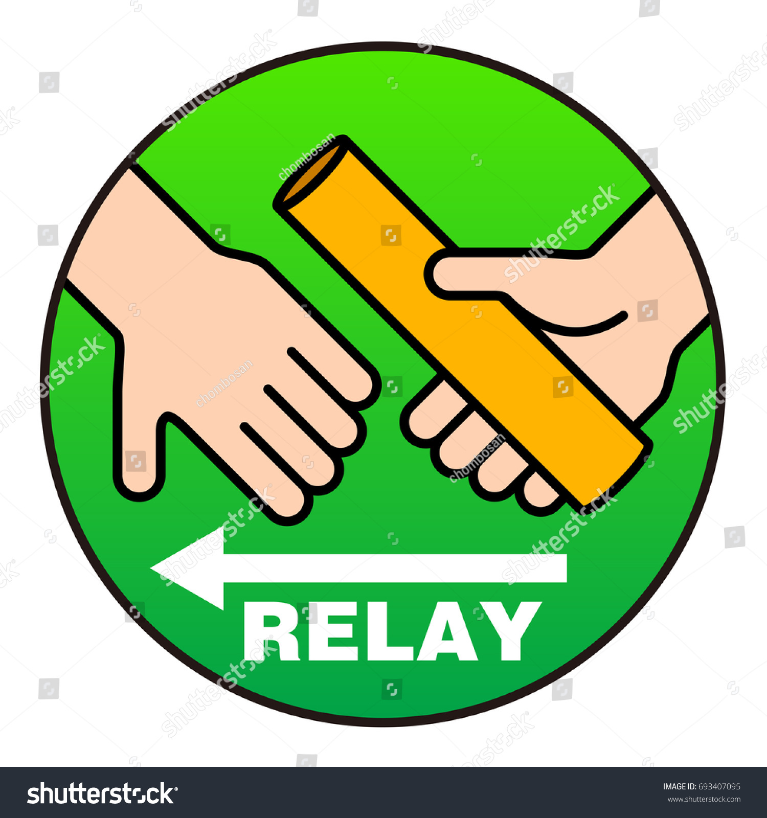 relay race symbol icon. Royalty Free Stock Vector 693407095