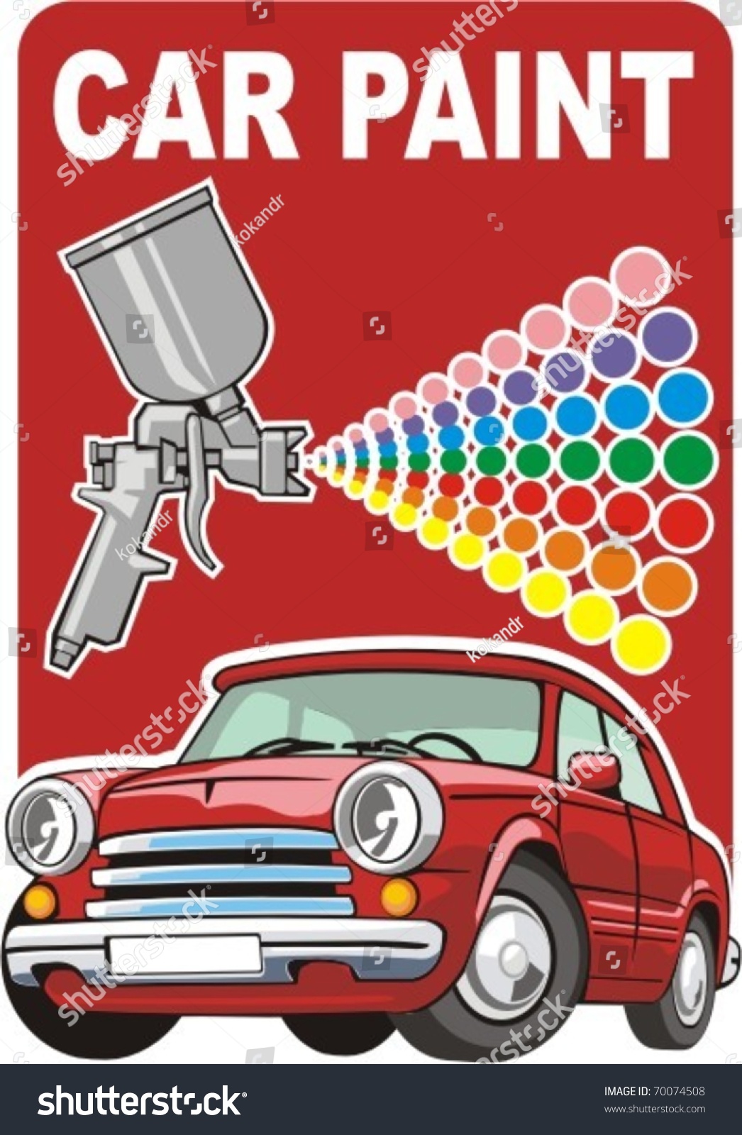 car paint sign Royalty Free Stock Vector 70074508