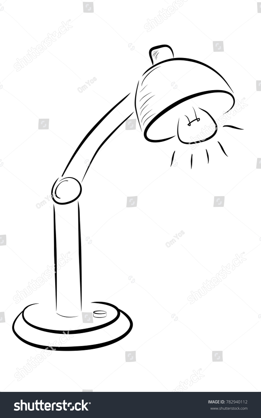 Royaltyfree Simple Sketch Desk Lamp 782940112 Stock Photo