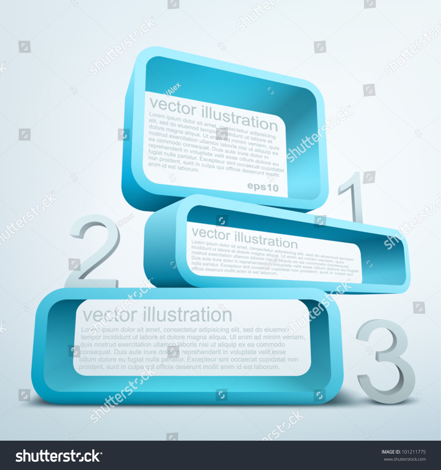 Abstract 3d Frames Stock Vector Illustration 101211775 Shutterstock