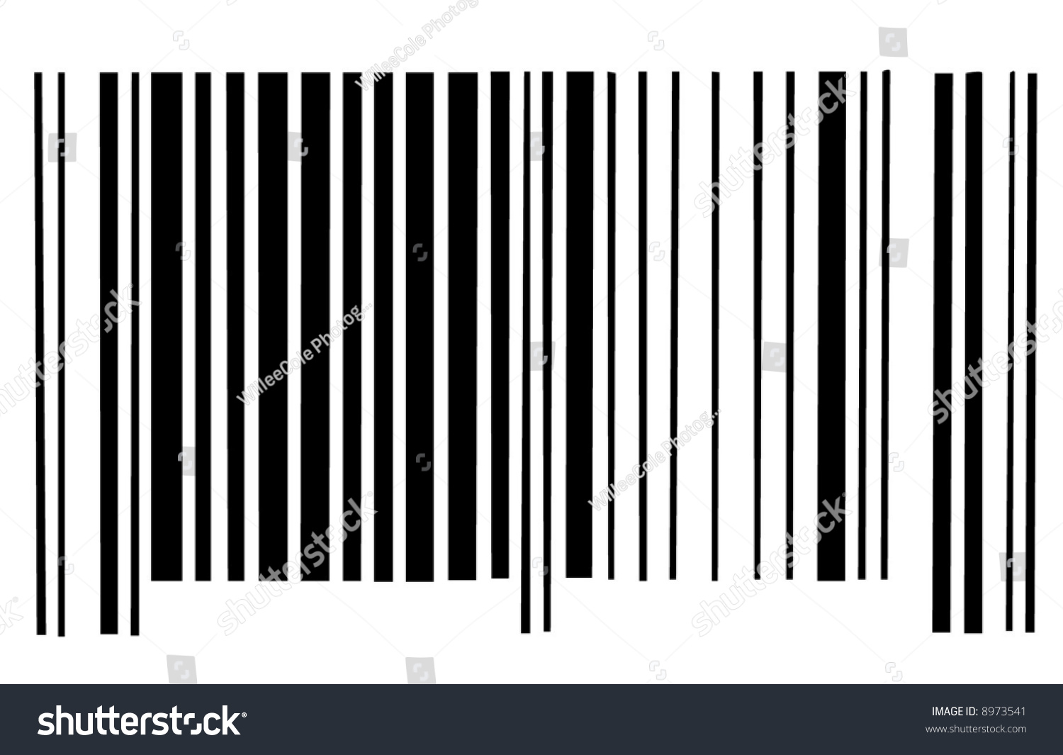 Barcode Scan Code On White Background Vector 8973541 Shutterstock