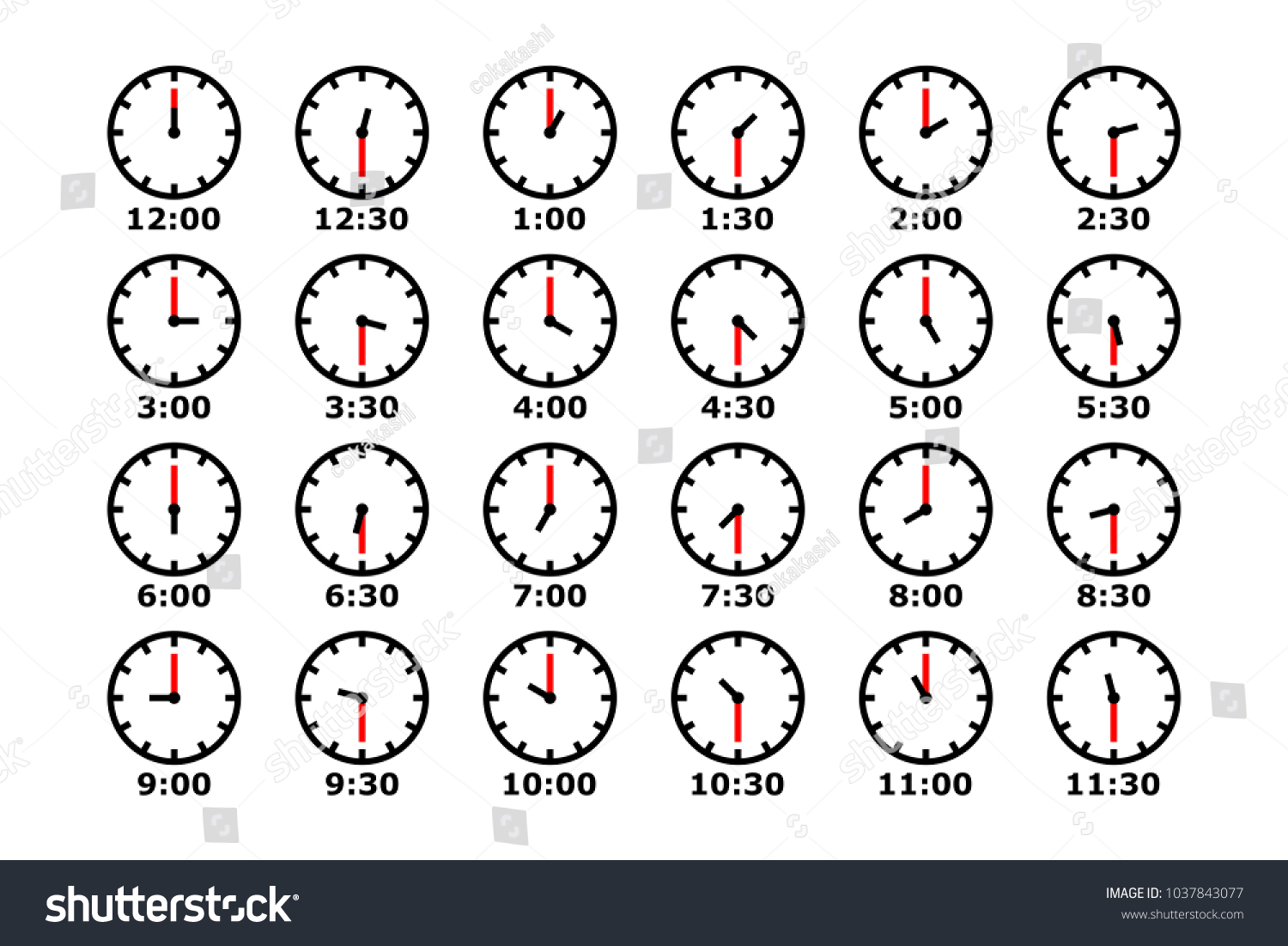 5,745 Half hour clock Images, Stock Photos & Vectors Shutterstock