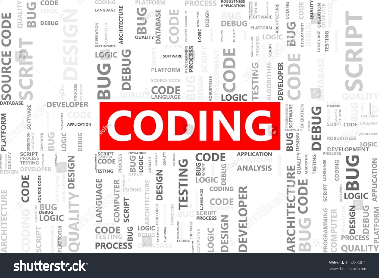 Coding Word Tag Cloud Programming Concept Stock Vector (Royalty Free) 355228004 Shutterstock