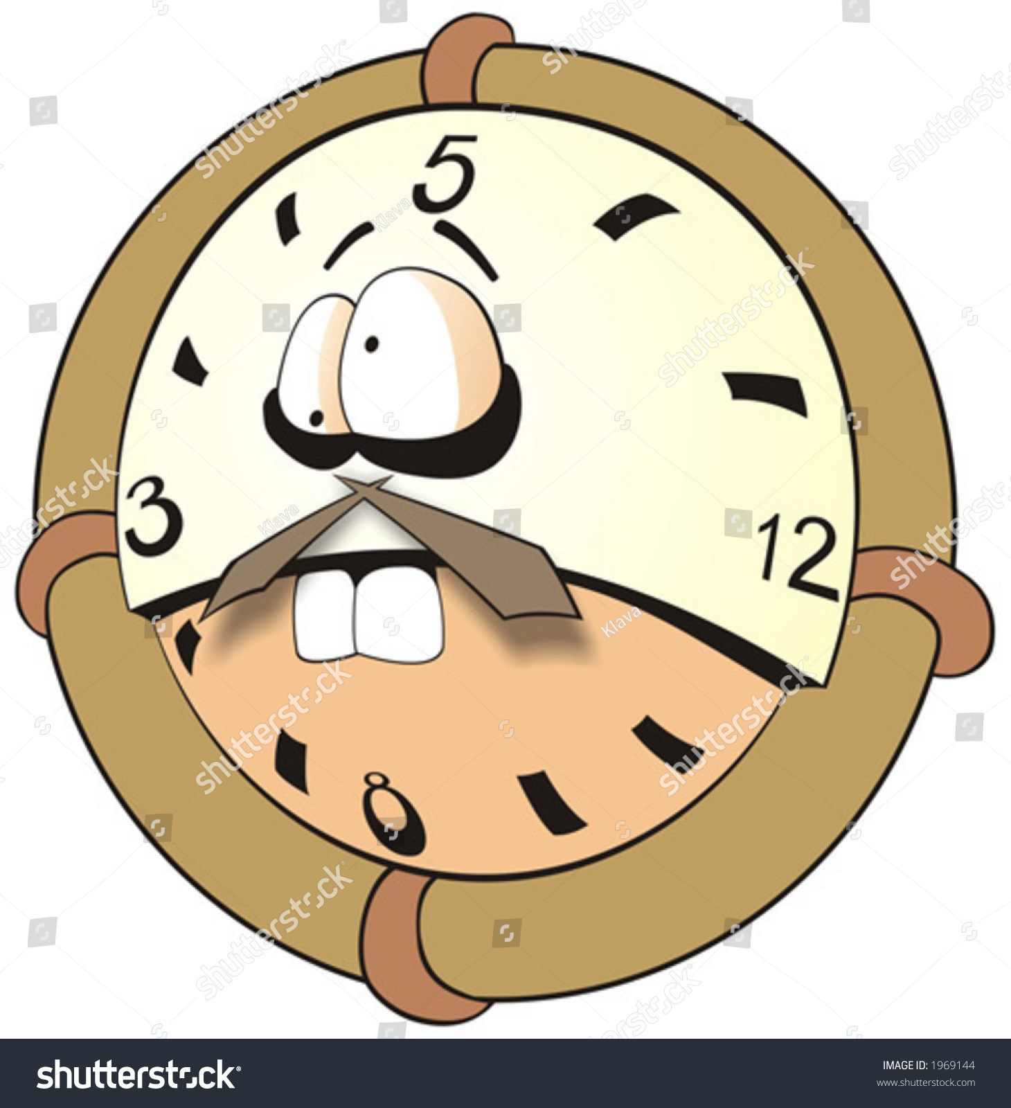 Crazy Clock Stock Vector Illustration 1969144 Shutterstock