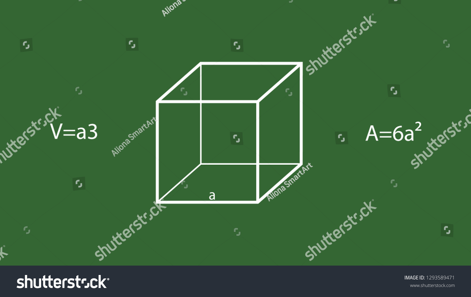 Cube Formulas Vector Geometry Vector Geometry Stock Vector (Royalty