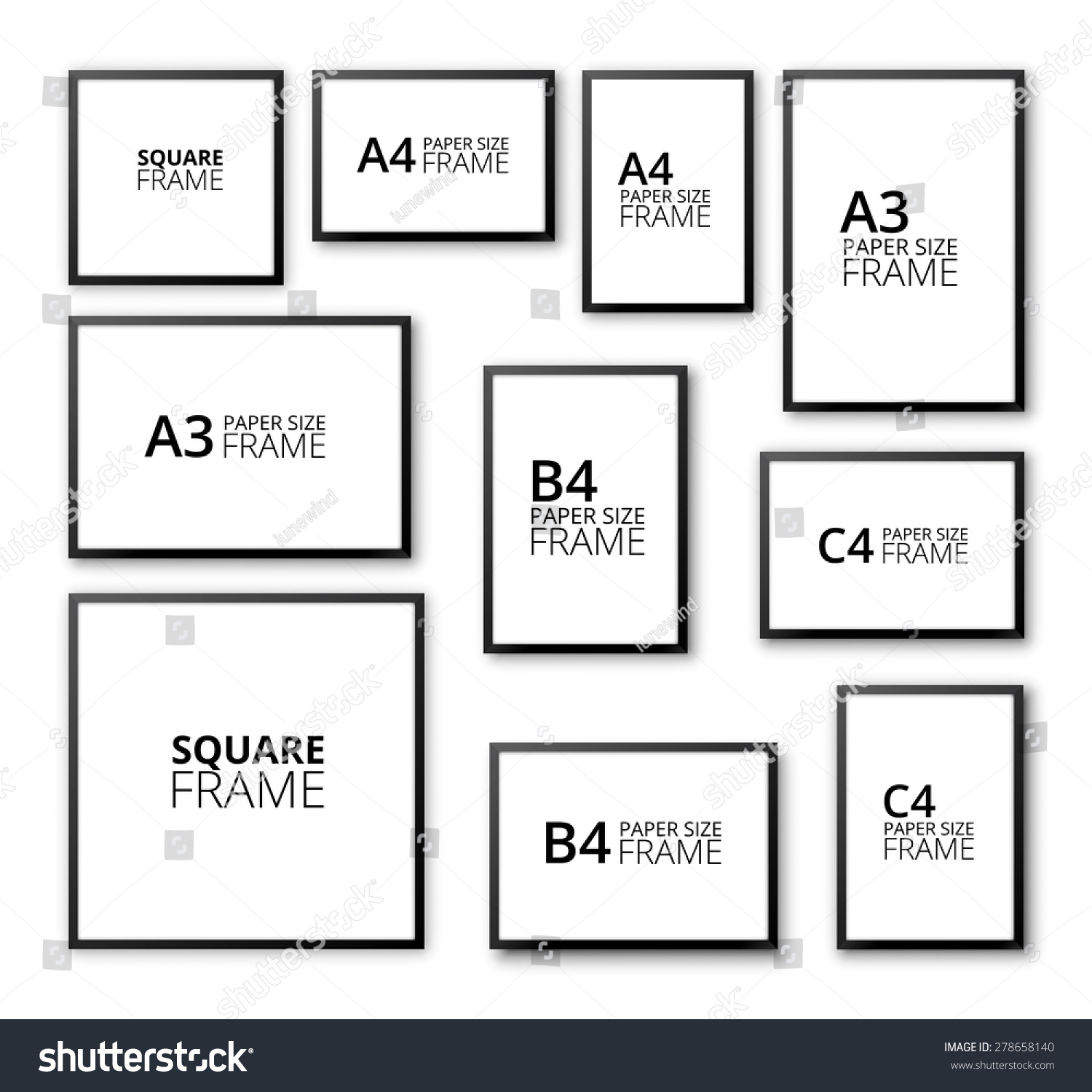 A4 Paper Size Frame