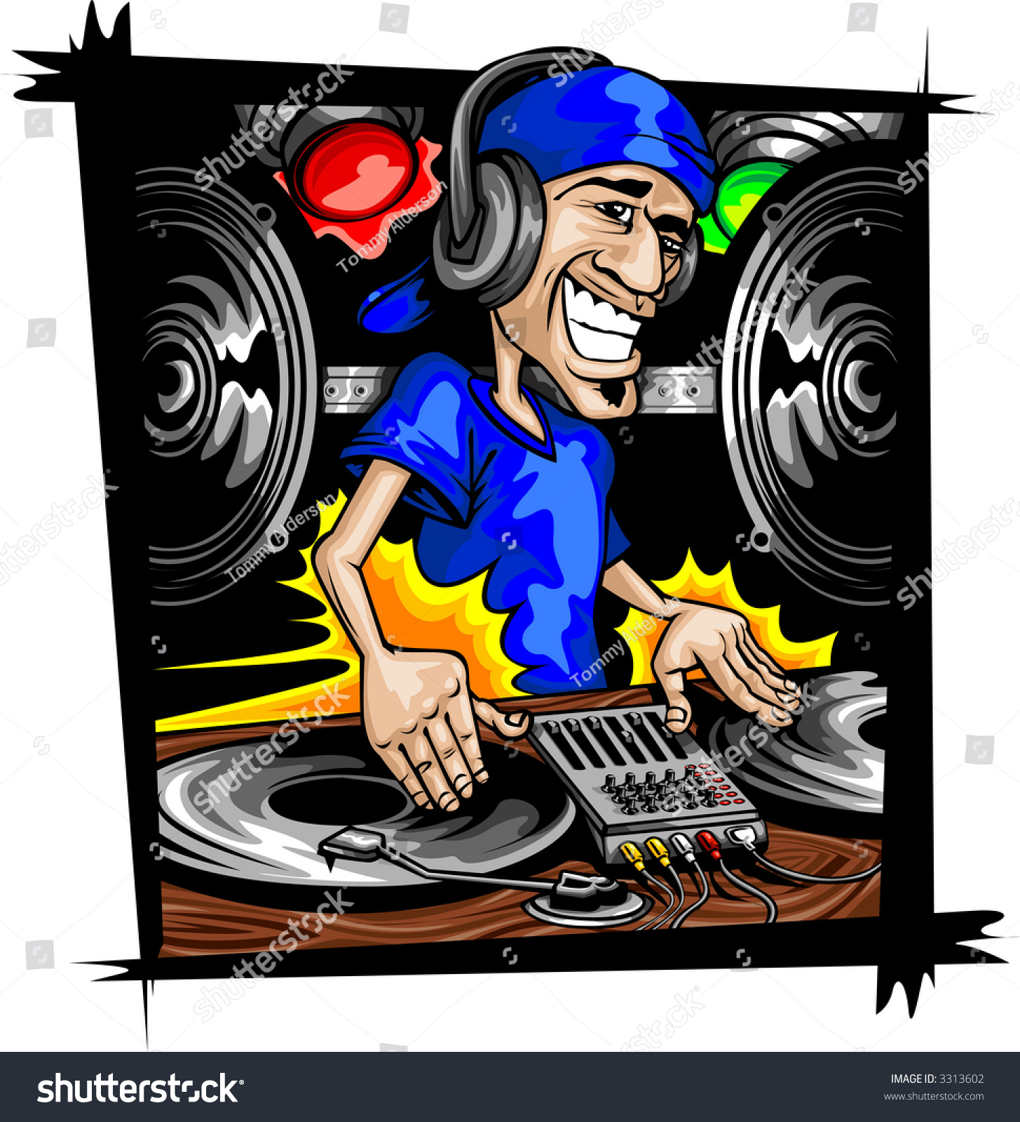 Dj Vector Stock Vector 3313602 Shutterstock