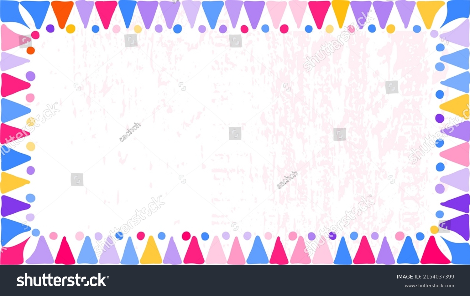 Frame Drawing Triangle Pattern Border Vector Stock Vector (Royalty Free
