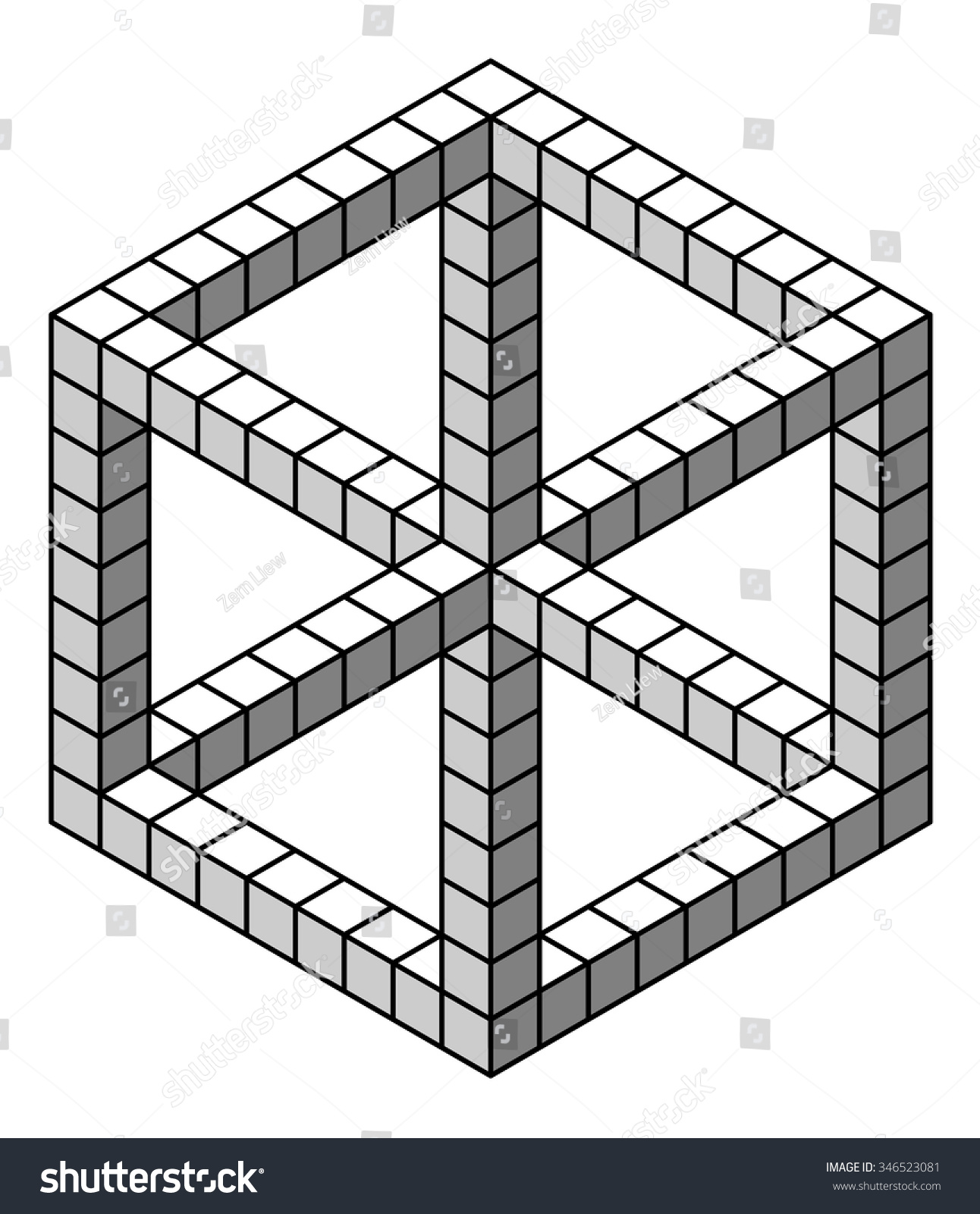 Impossible Geometry / Object. Optical Illusion; Isometric