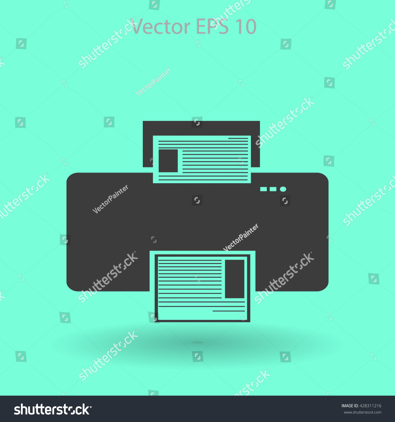 Printer Vector Icon Stock Vector (Royalty Free) 428311216 Shutterstock