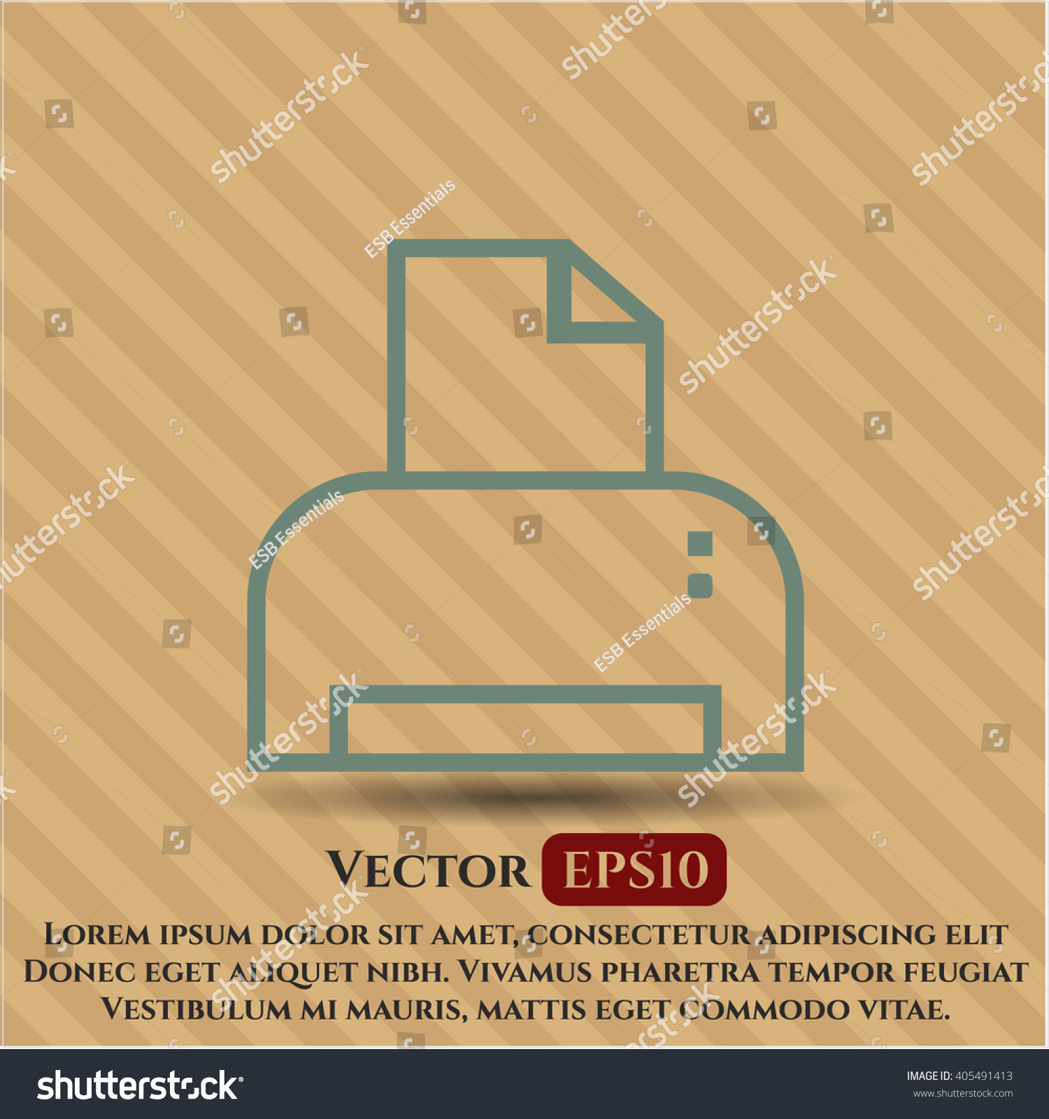 Printer Vector Symbol Stock Vector (Royalty Free) 405491413 Shutterstock