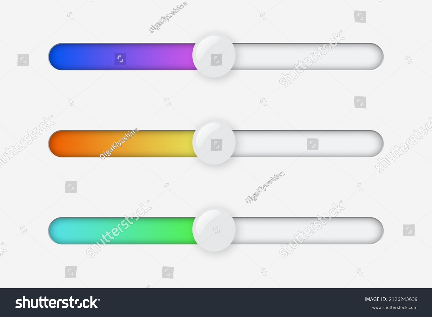 Scrollbars site Design Template Scroll Bars vetor stock (livre de