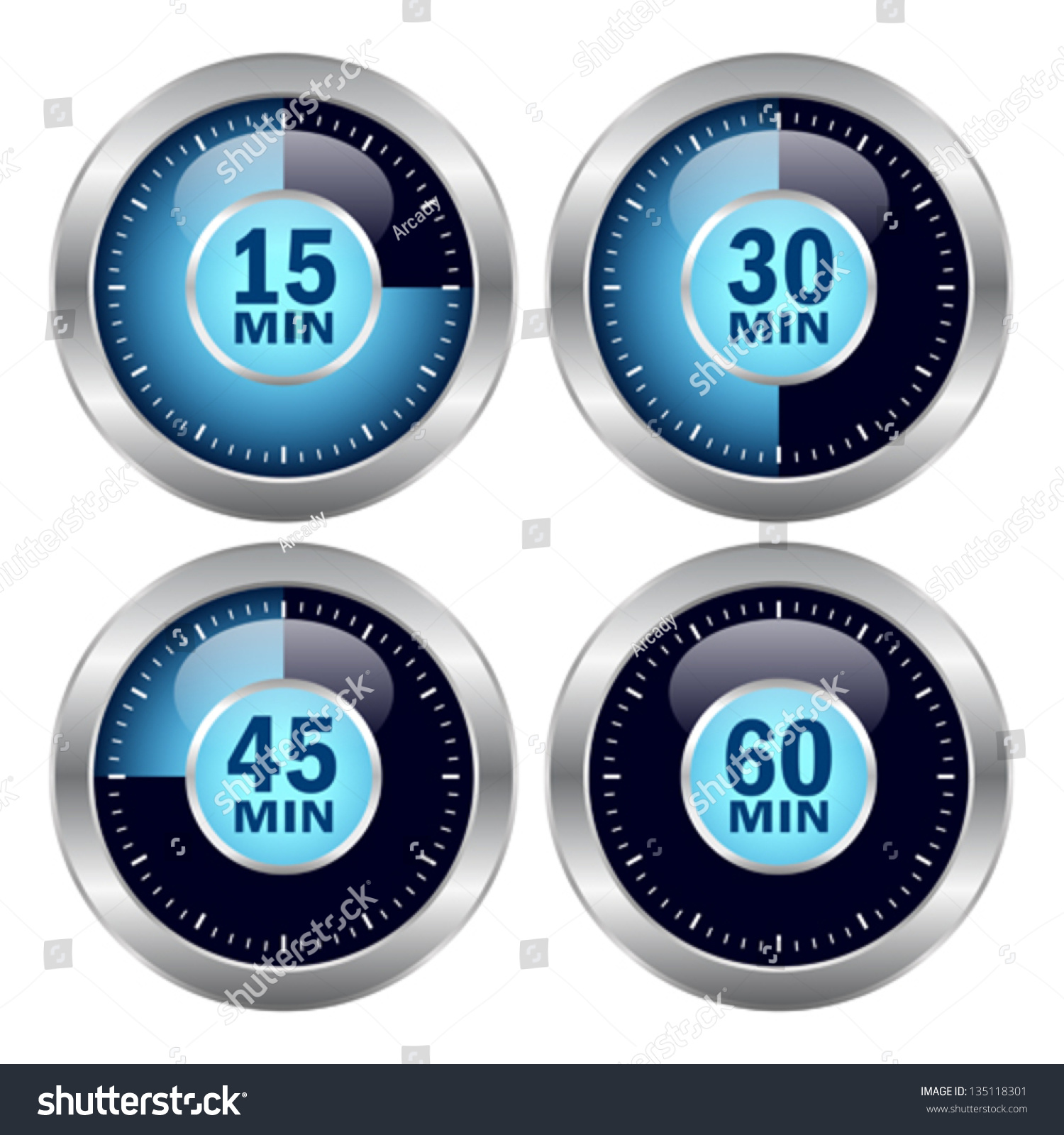 Vector Timer Icons Set 135118301 Shutterstock