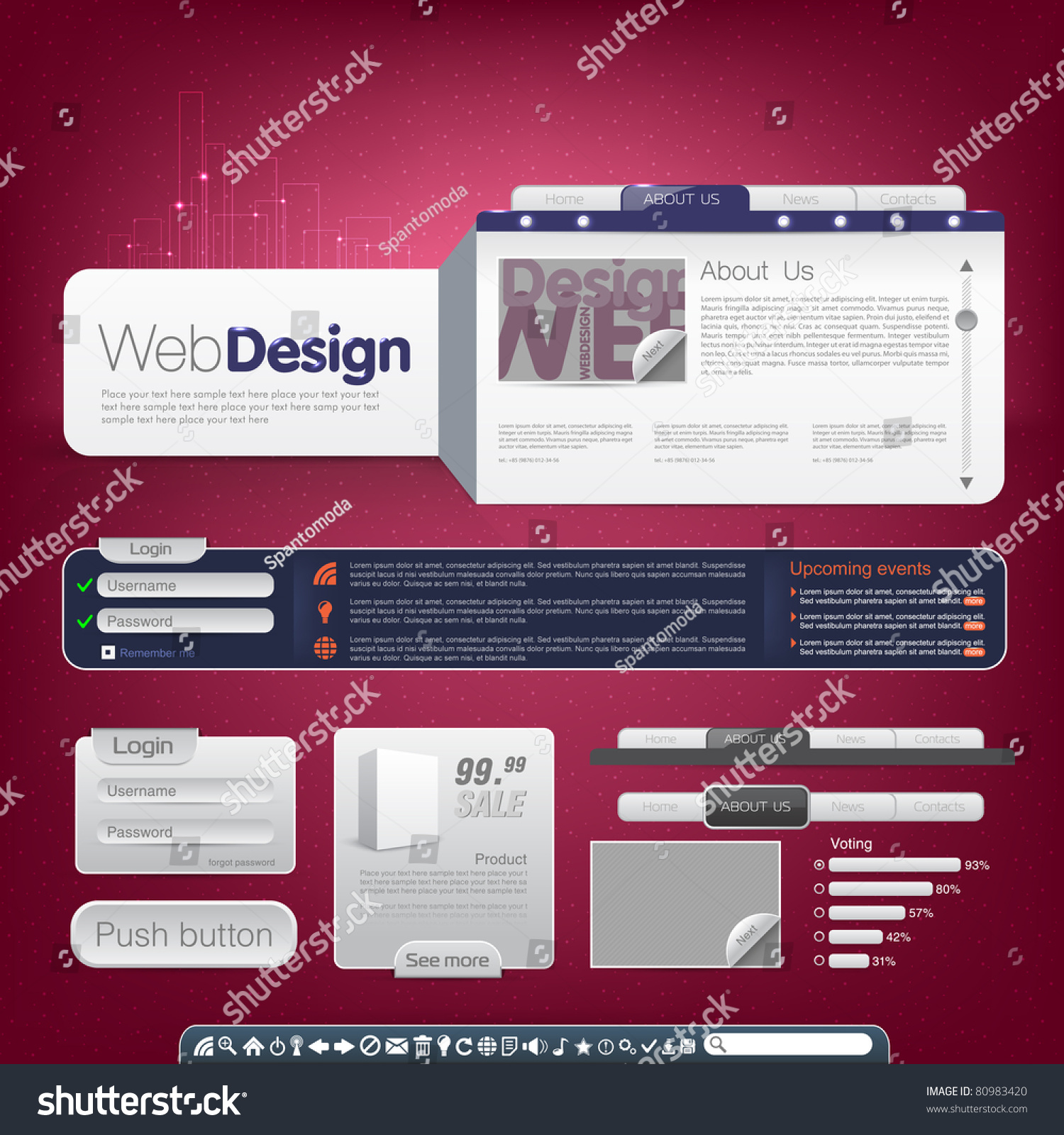 Vector site Template 80983420 Shutterstock