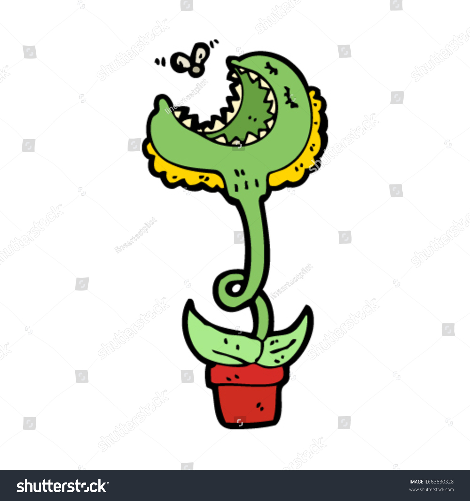 Venus Flytrap Cartoon Stock Vector 63630328 Shutterstock