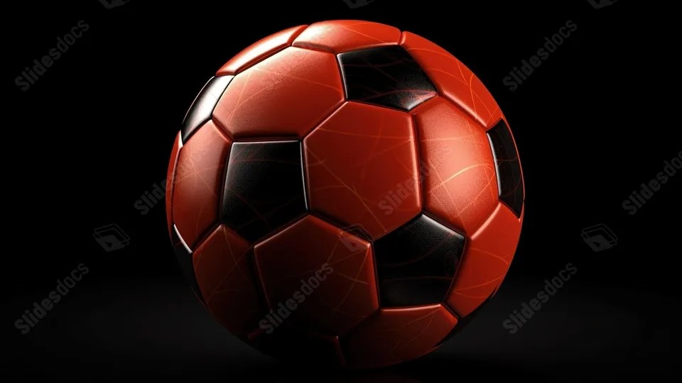 3d Model Of A Football Object Powerpoint Background For Free Download
