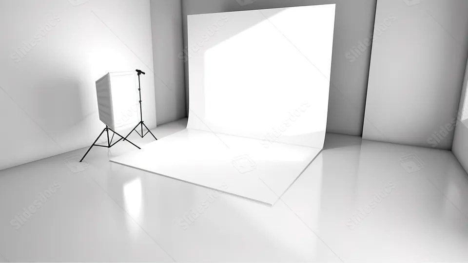 3d Studio's Clean White Screen Powerpoint Background For Free Download
