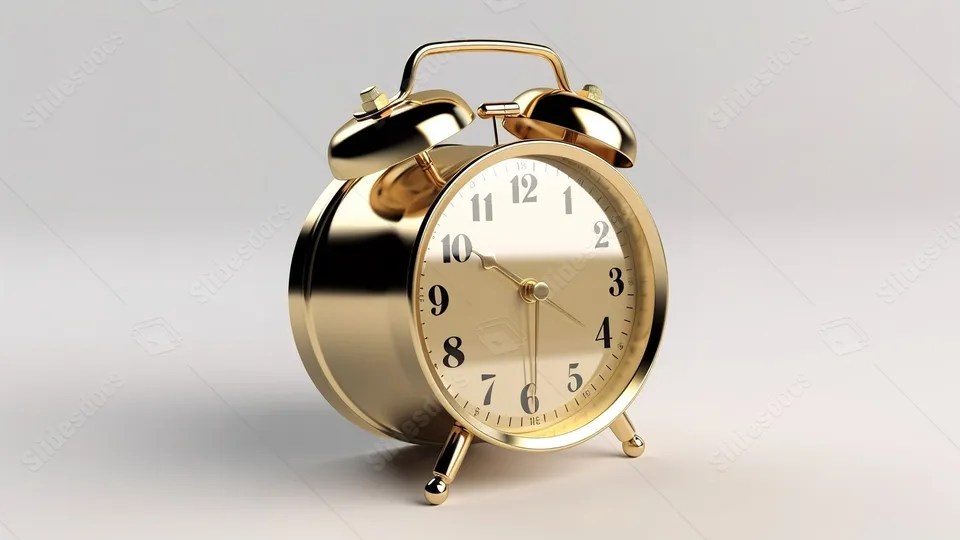 Alarm Clock 3d Rendering Powerpoint Background For Free Download