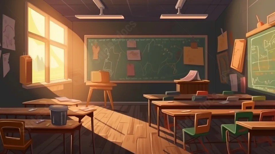Class Classroom Blackboard Class Powerpoint Background For Free