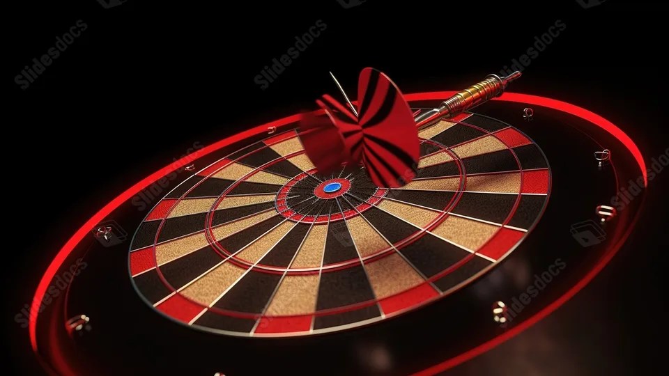 Darts In A Dartboard Powerpoint Background For Free Download Slidesdocs