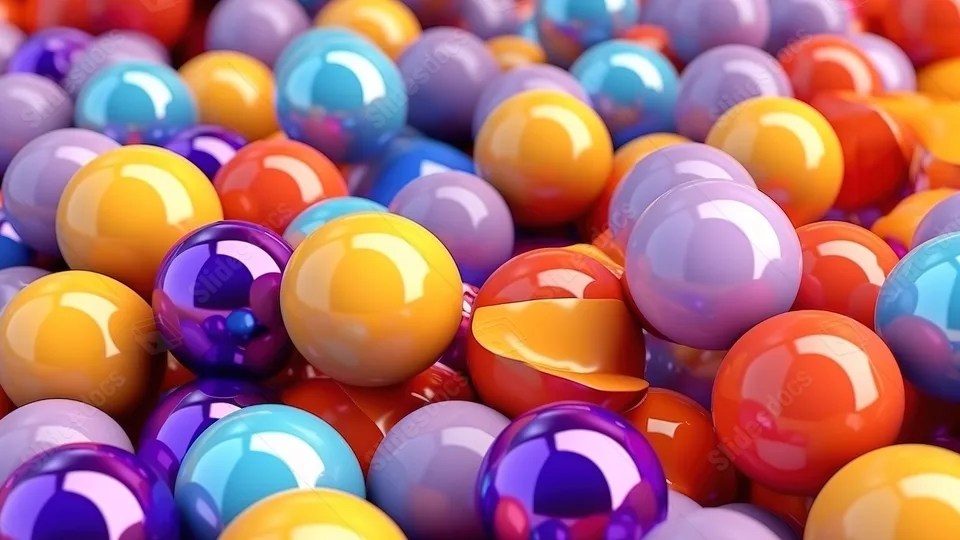 Twisted Geometric Design Of Glass Balls Rendered In 3d Powerpoint