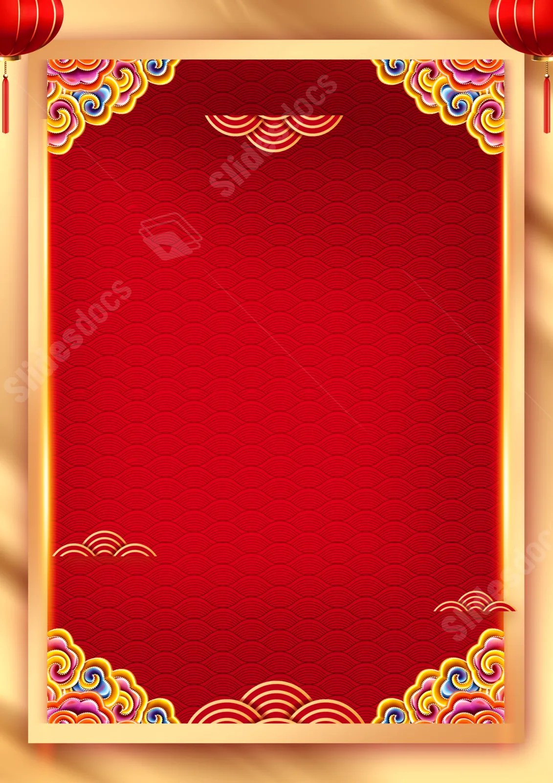 Red Gold Background Page Border And Printable Background in Word