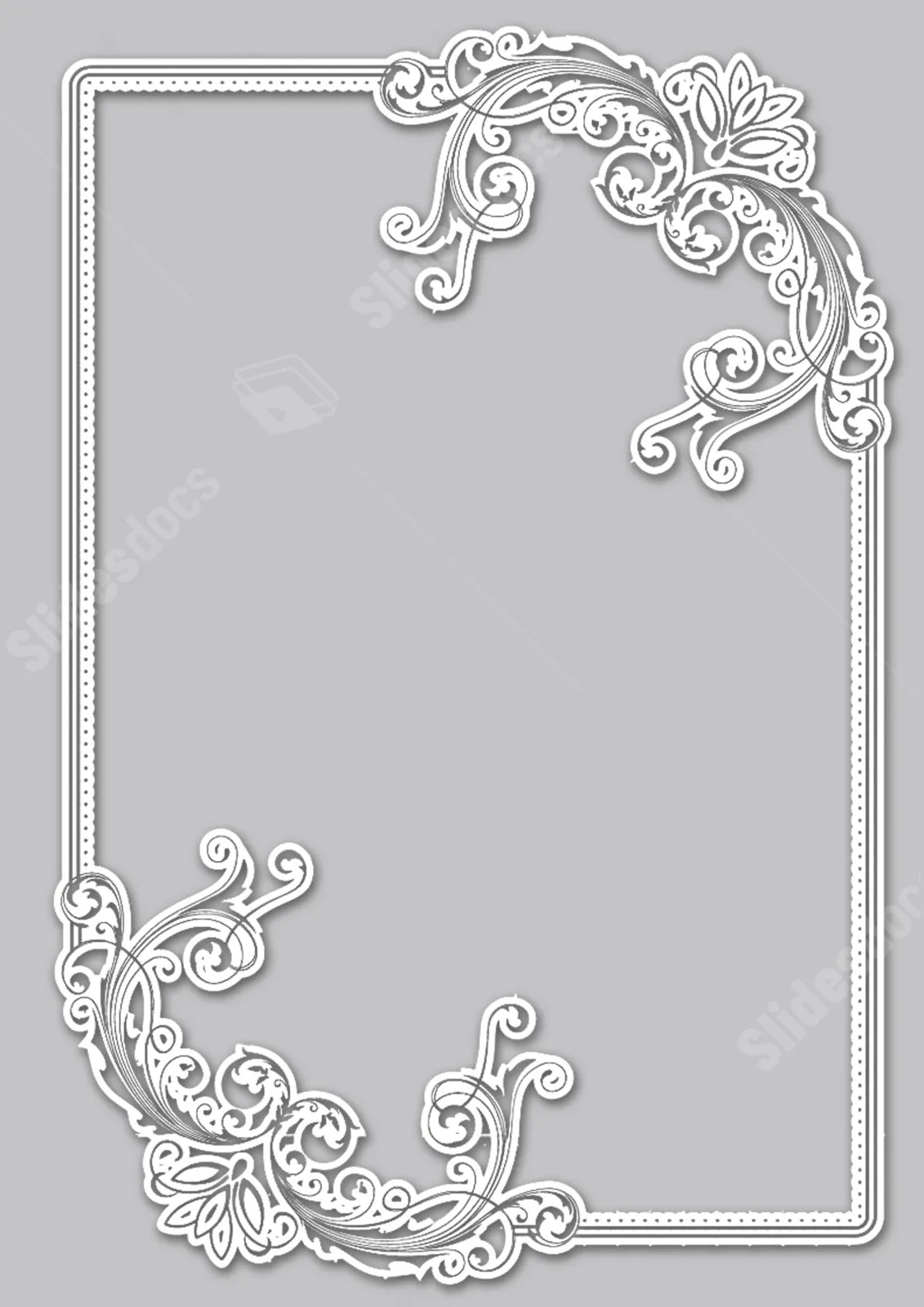 A Minimalistic White Frame Page Border Background Word Template And Google Docs For Free Download