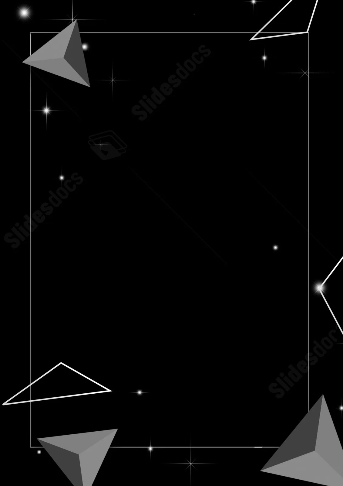 Black Linear Border With Geometric Design Page Border Background Word Template And Google Docs