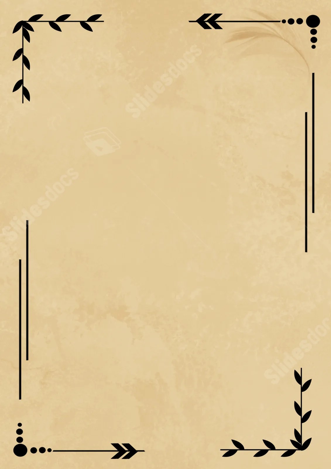 Bohemian Arrow Texture With Textured Design Page Border Background Word Template And Google Docs
