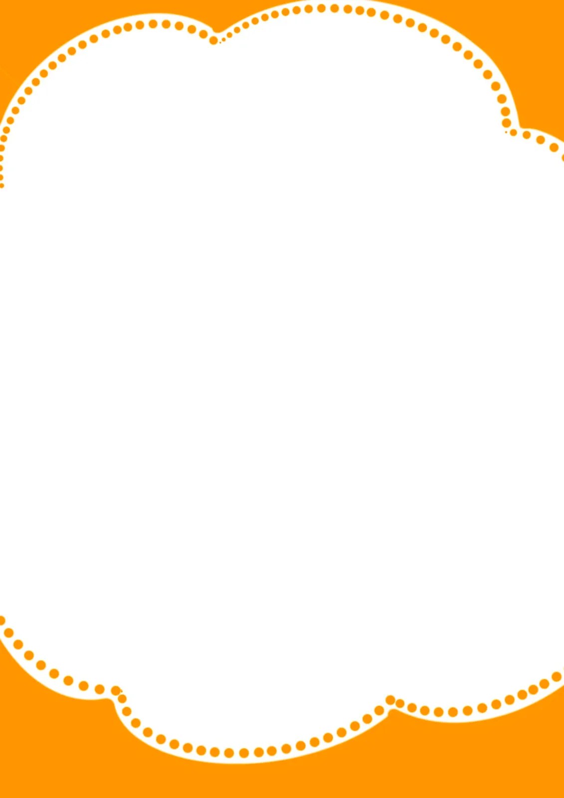 Border With Orange Wave Points Page Border Background Word Template And