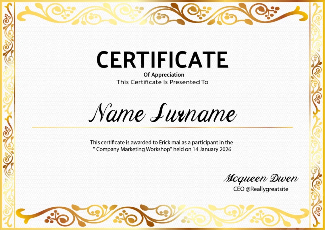 Certificate Border With Technical Metal And Wool Texture Word Template