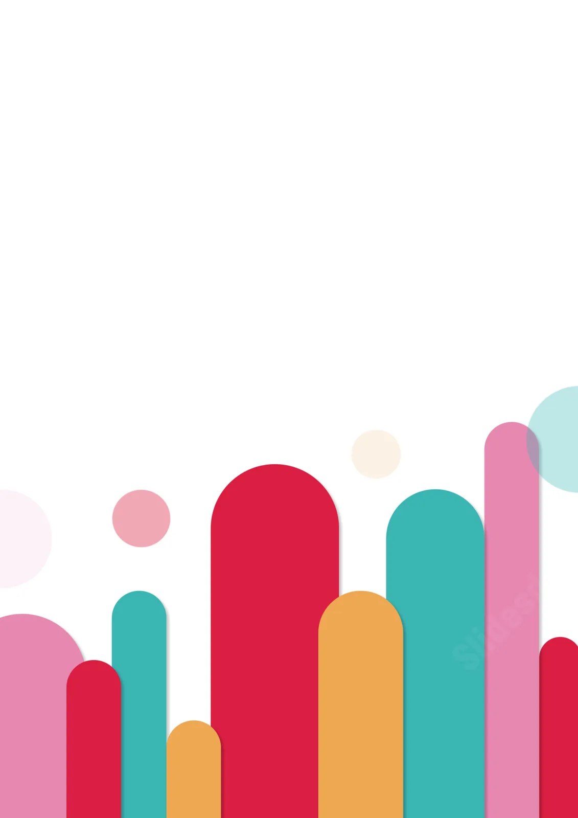 Clean And Colorful Geometric Designs Page Border Background Word