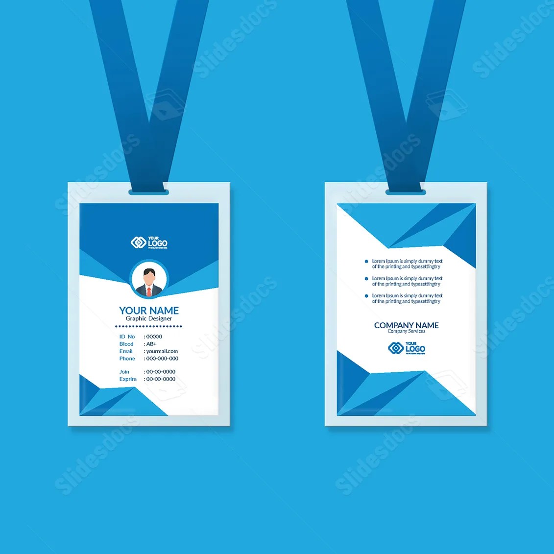 Design Employee ID Card Word Template And Google Docs For Free Download