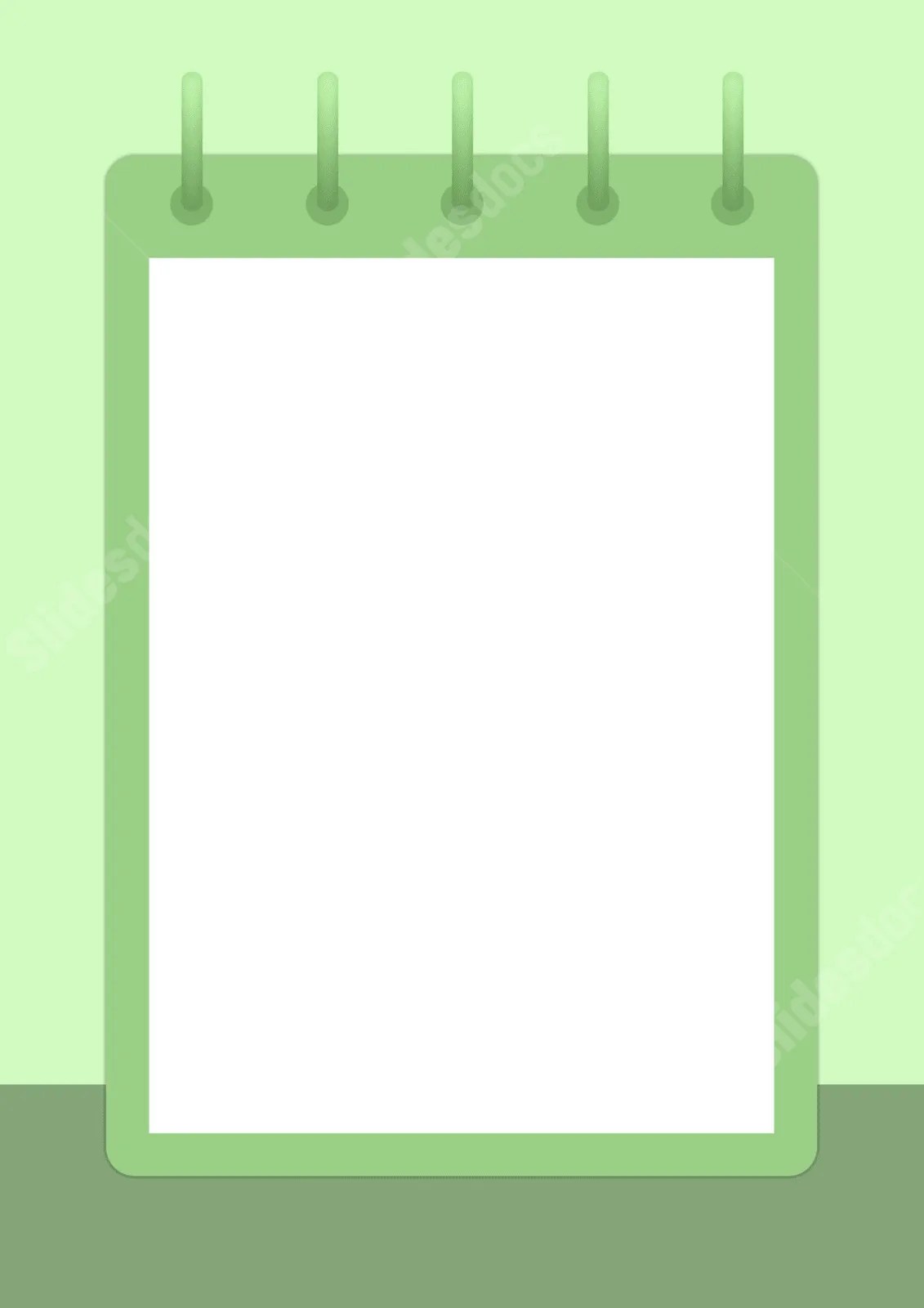 Design Of A Threedimensional Notebook With Fresh And Creative Green