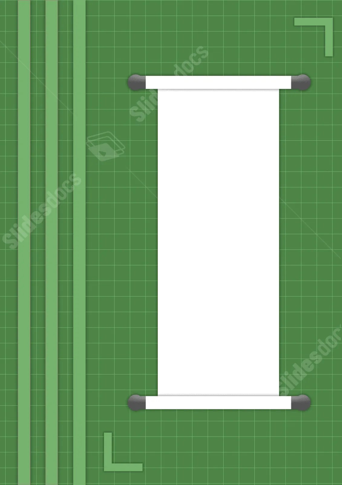 Designing An Innovative Green Scroll Poster Page Border Background Word