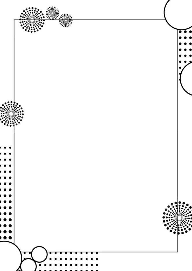 Black And White Page Border And Printable Background in Word Slidesdocs