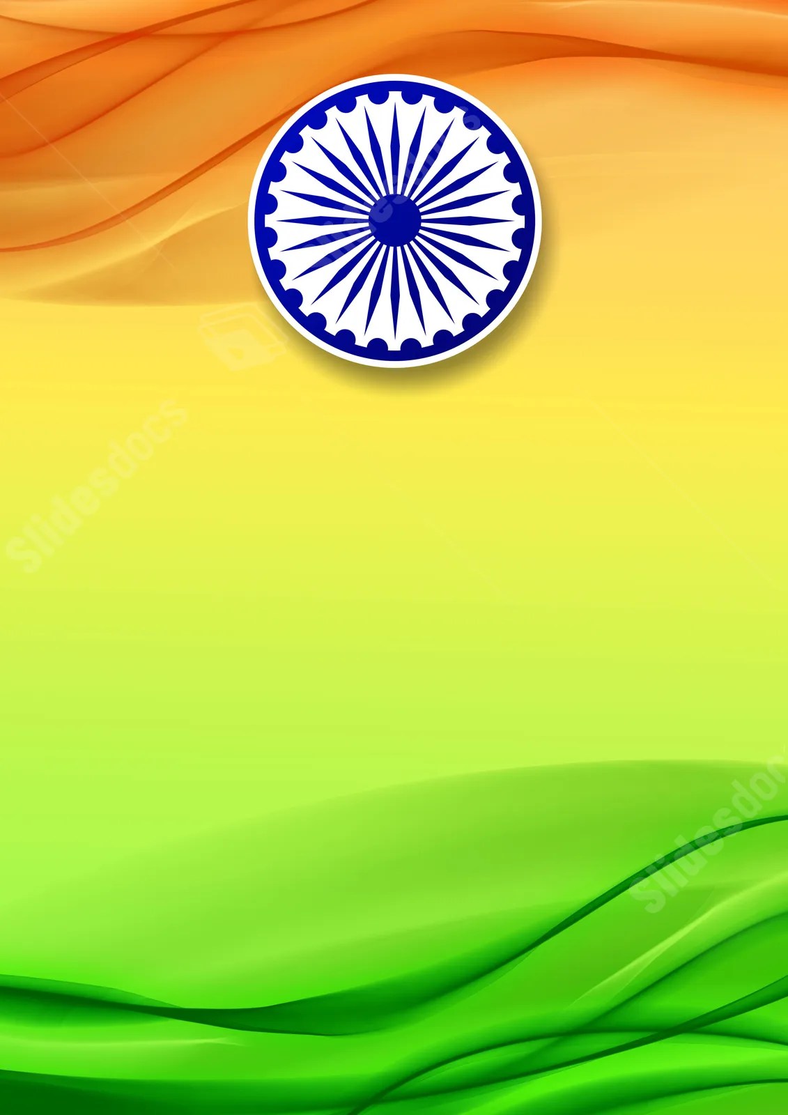 Gradient Design Of Indian Flag On Independence Day Page Border