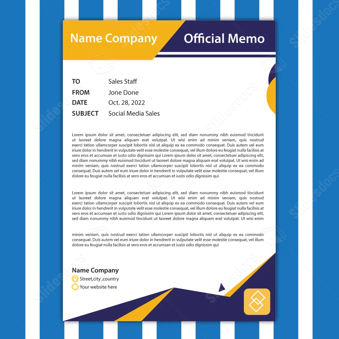 Letterhead Contract Official Line Memo Word Template And Google Docs
