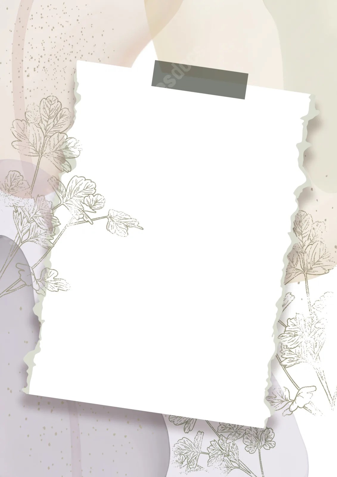 Notetaking Pad With Torn Paper Design Page Border Background Word