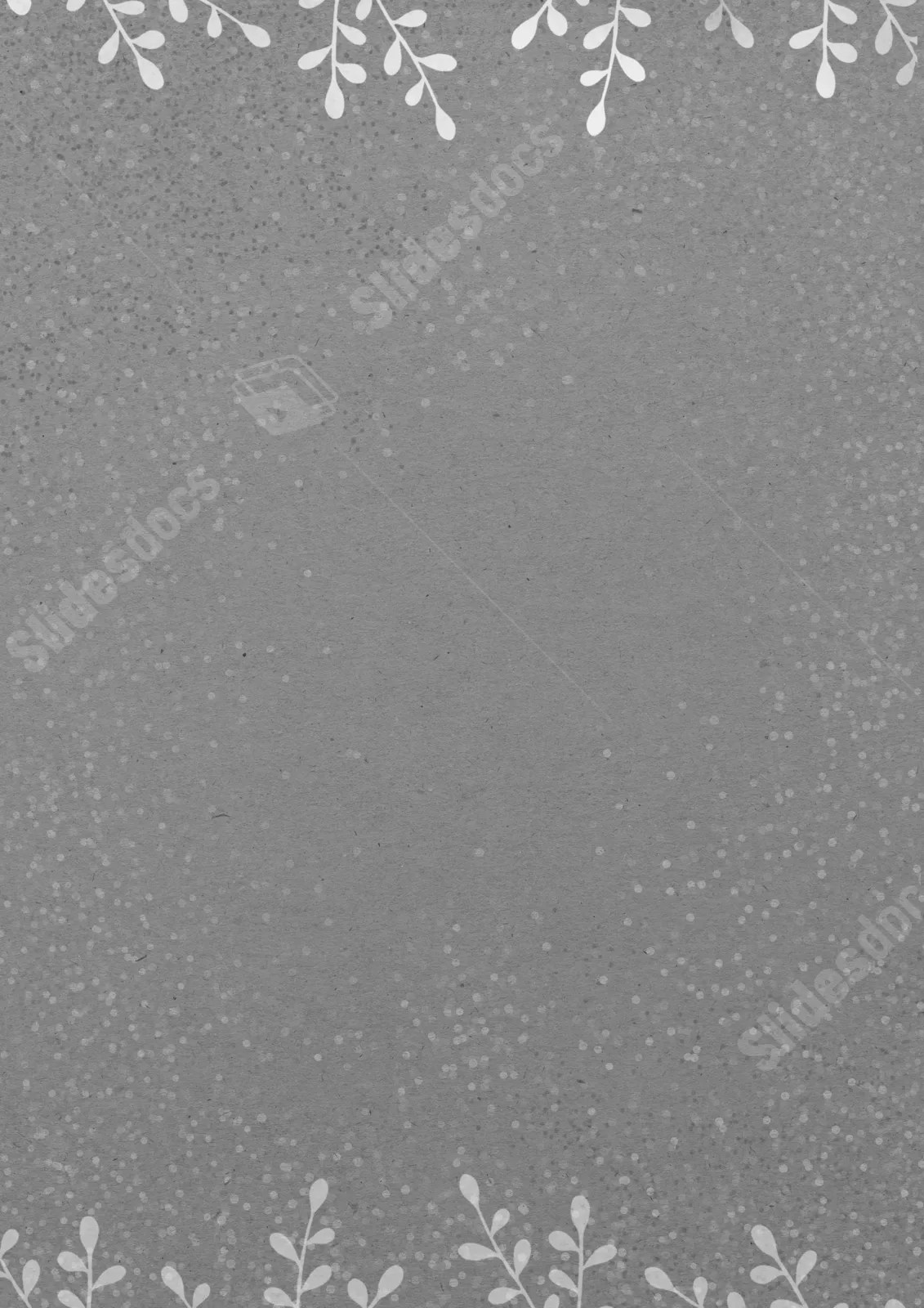 Plain Grey Flora Page Border Background Word Template And Google Docs