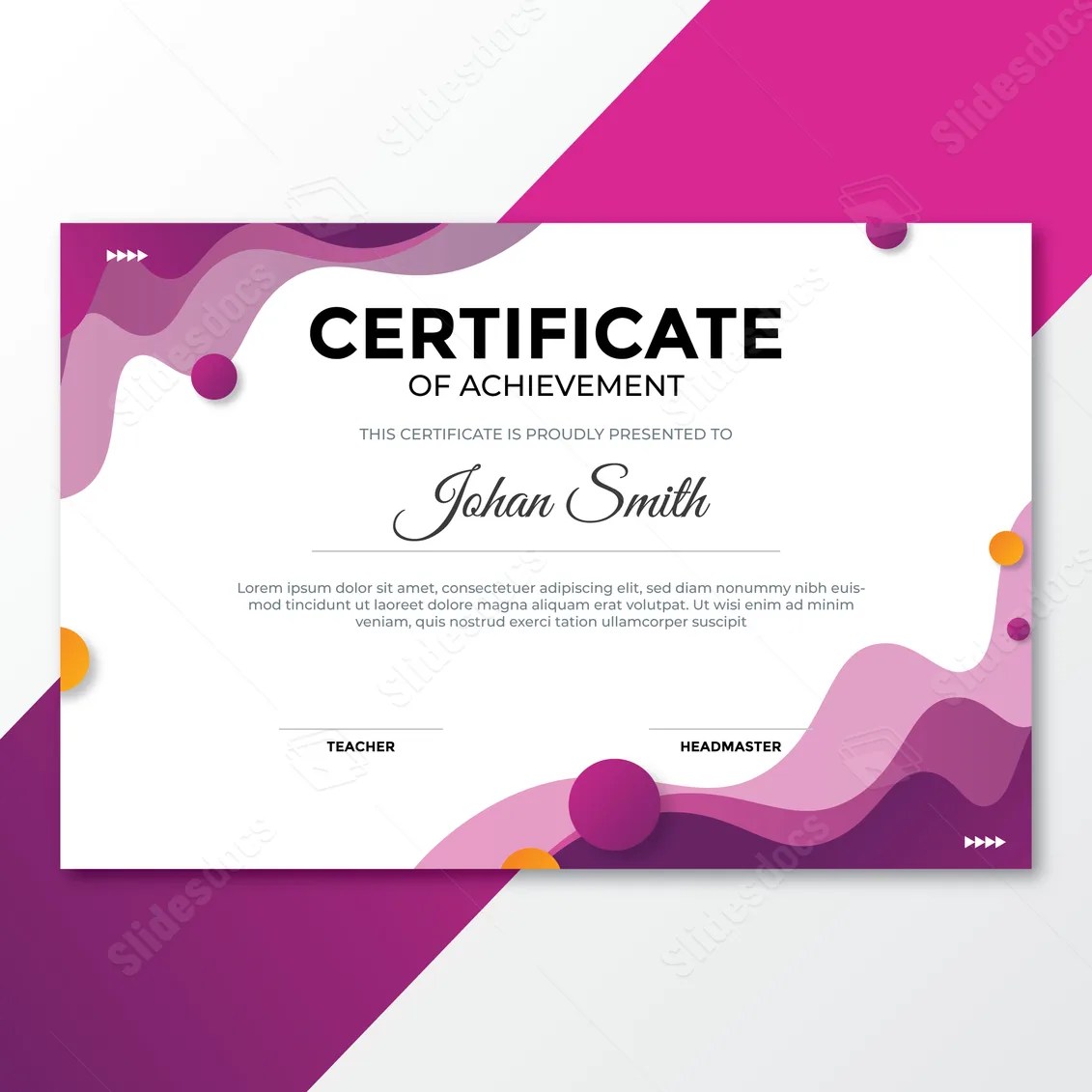 Purple Certificate Event Business Border Cool Elegant Abstract Word