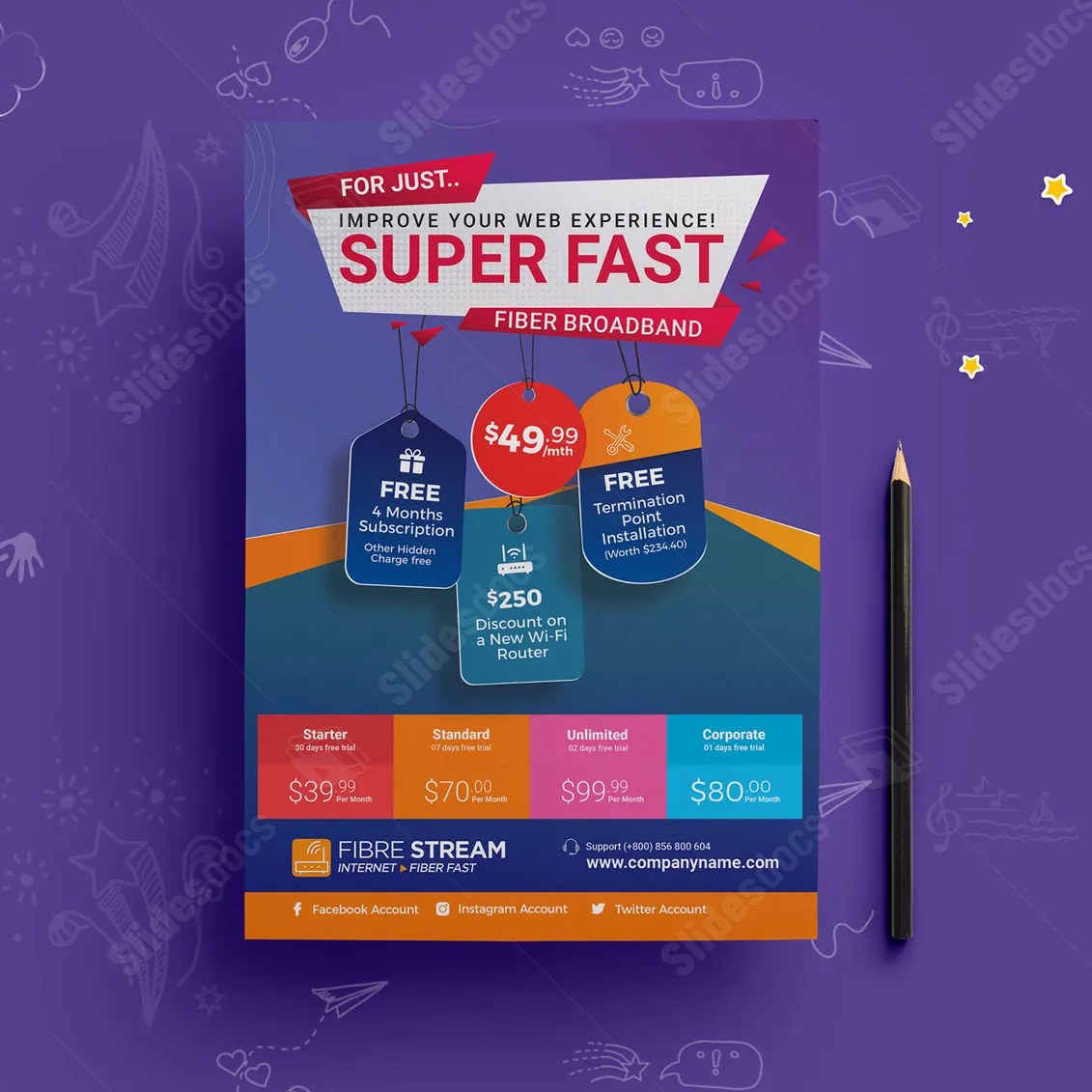 Rocket Connect Pamphlet Word Template And Google Docs For Free Download