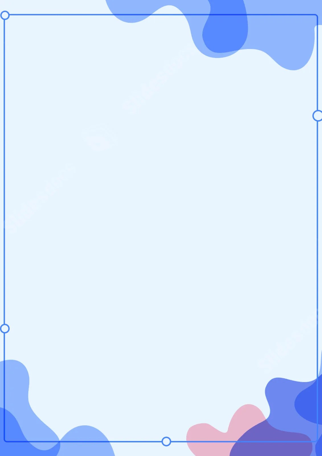 Businessstyle Abstract Blue Wave Page Border Background Word Template