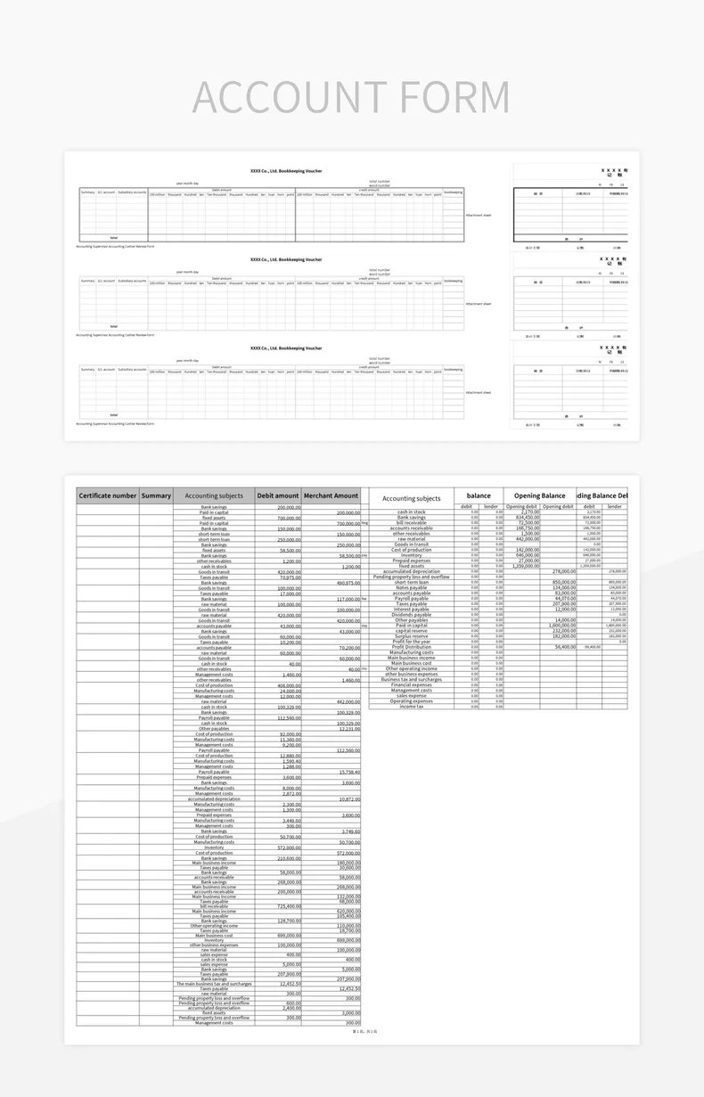 Account Form Excel Template And Google Sheets File For Free Download